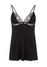  Black Silk Lace Babydoll by Gilda & Pearl