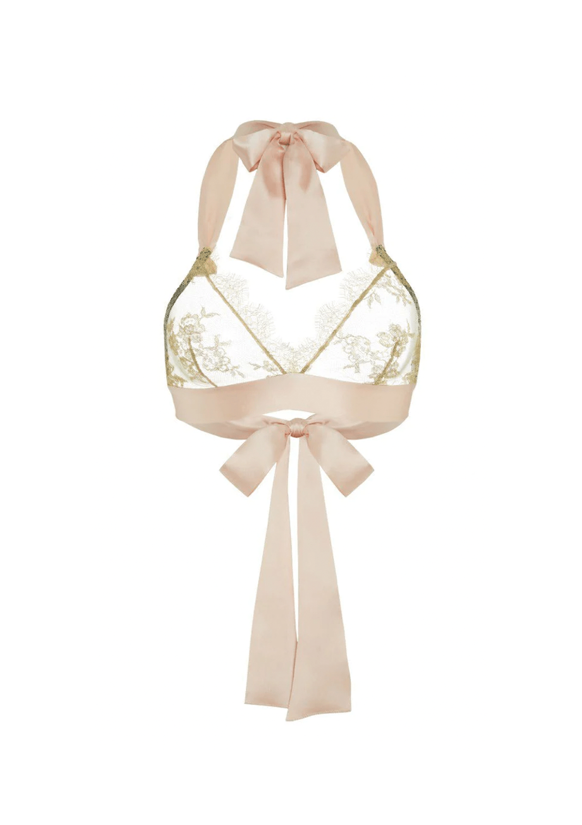 Harlow Gold Lace Boudoir Bra