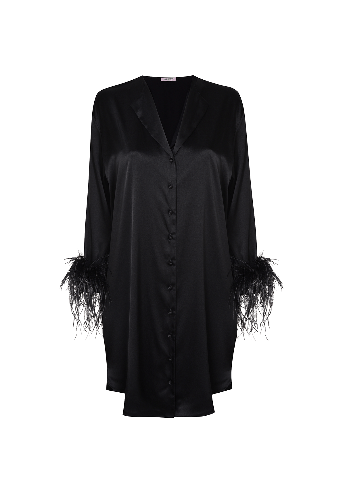 Camille Silk and Feather Shirt Dress – Gilda & Pearl