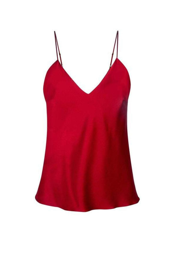 Red Silk Camisole made in UK by Gilda & Pearl