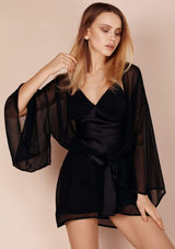 Black Silk Kimono by Gilda & Pearl