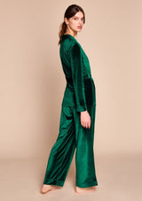Emerald Velvet Pyjama by Gilda & Pearl
