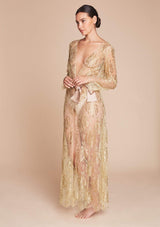 Lace Gold Robe by Gilda & Pearl