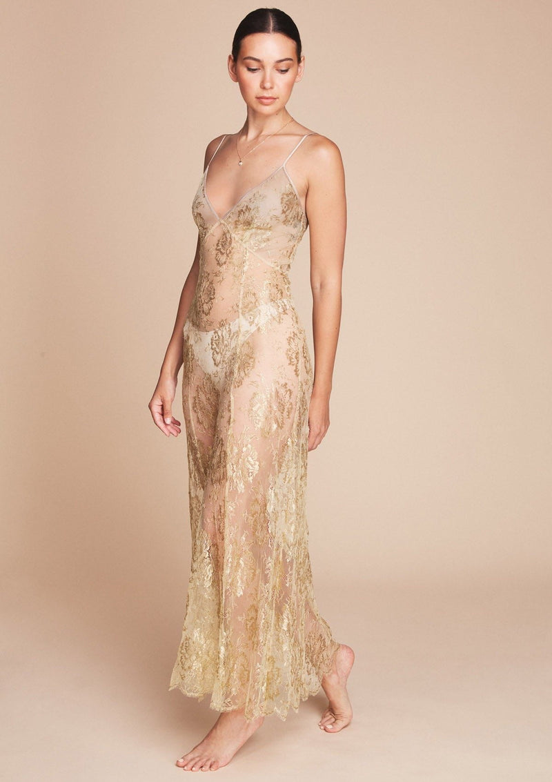 Lace Gold Slip by Gilda & Pearl