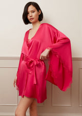 Pink Silk robe by Gilda & Pearl