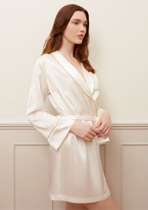 Ivory Gold Robe by Gilda & Pearl