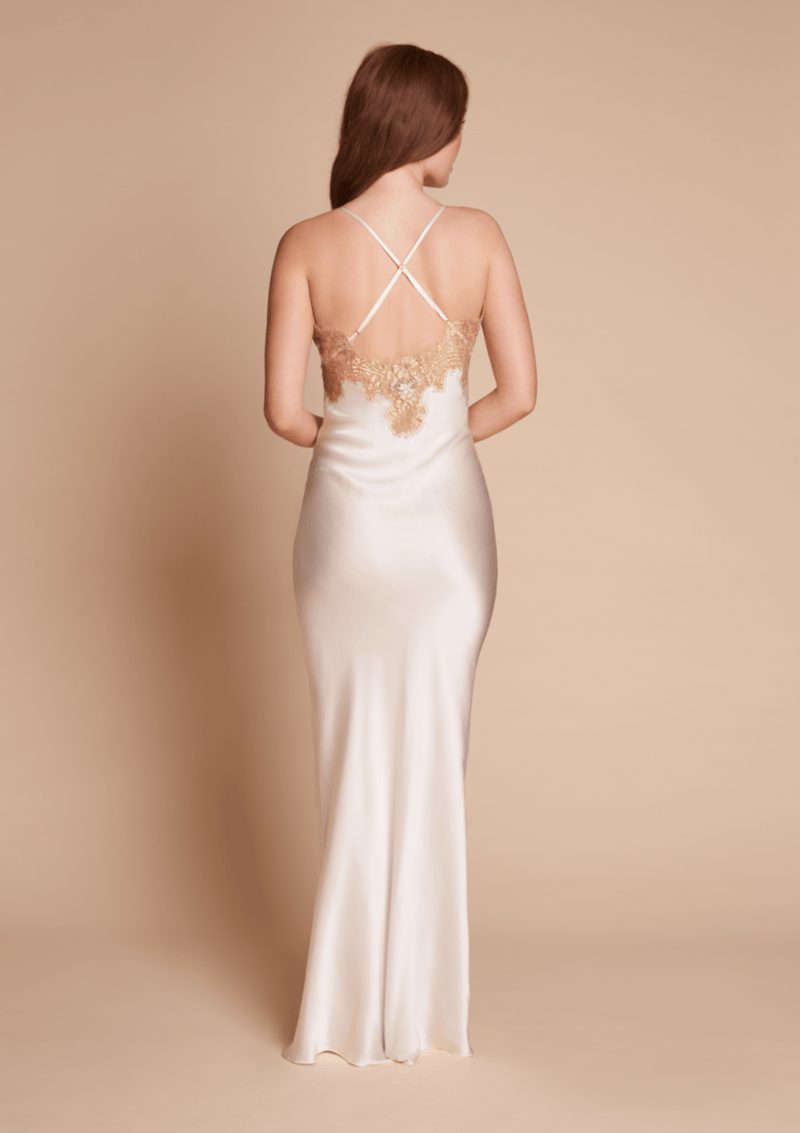 Slip dress sales silk long