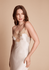 Ivory Long Lace Slip by Gilda & Pearl