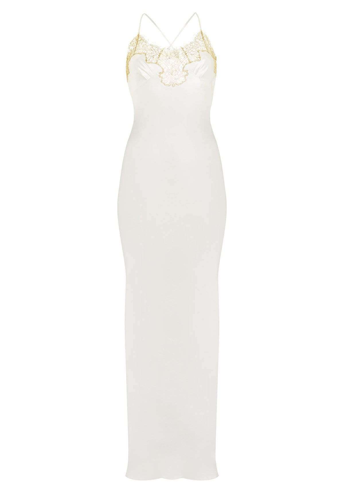 Gina Long Silk and Lace Slip