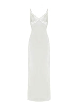  White Silk Lace Slip by Gilda & Pearl