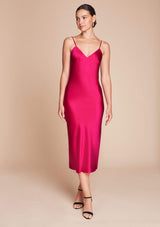 Pink Silk Slip Dress by Gilda & Pearl