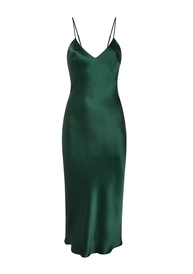 Emerald Green Slip Dress by Gilda & Pearl