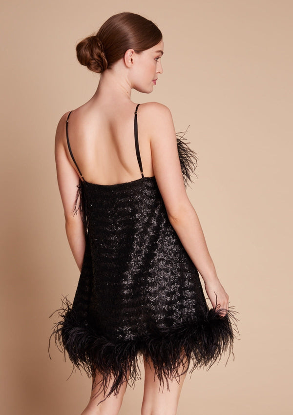 Gilda & Pearl Small Seraphina Sequin and Feather Babydoll