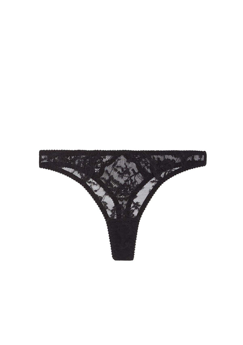 Amalea Black Lace Thong - For Her from The Luxe Company UK